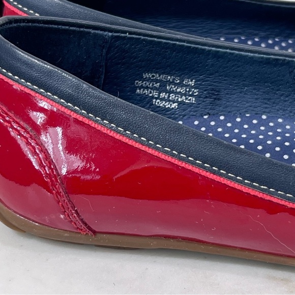 L.L. Bean Coastal Skimmer Flats Red Blue Size 6 - Picture 9 of 13